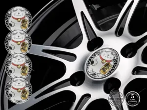 Decals on wheels Premium Style Tunning Dome Badges